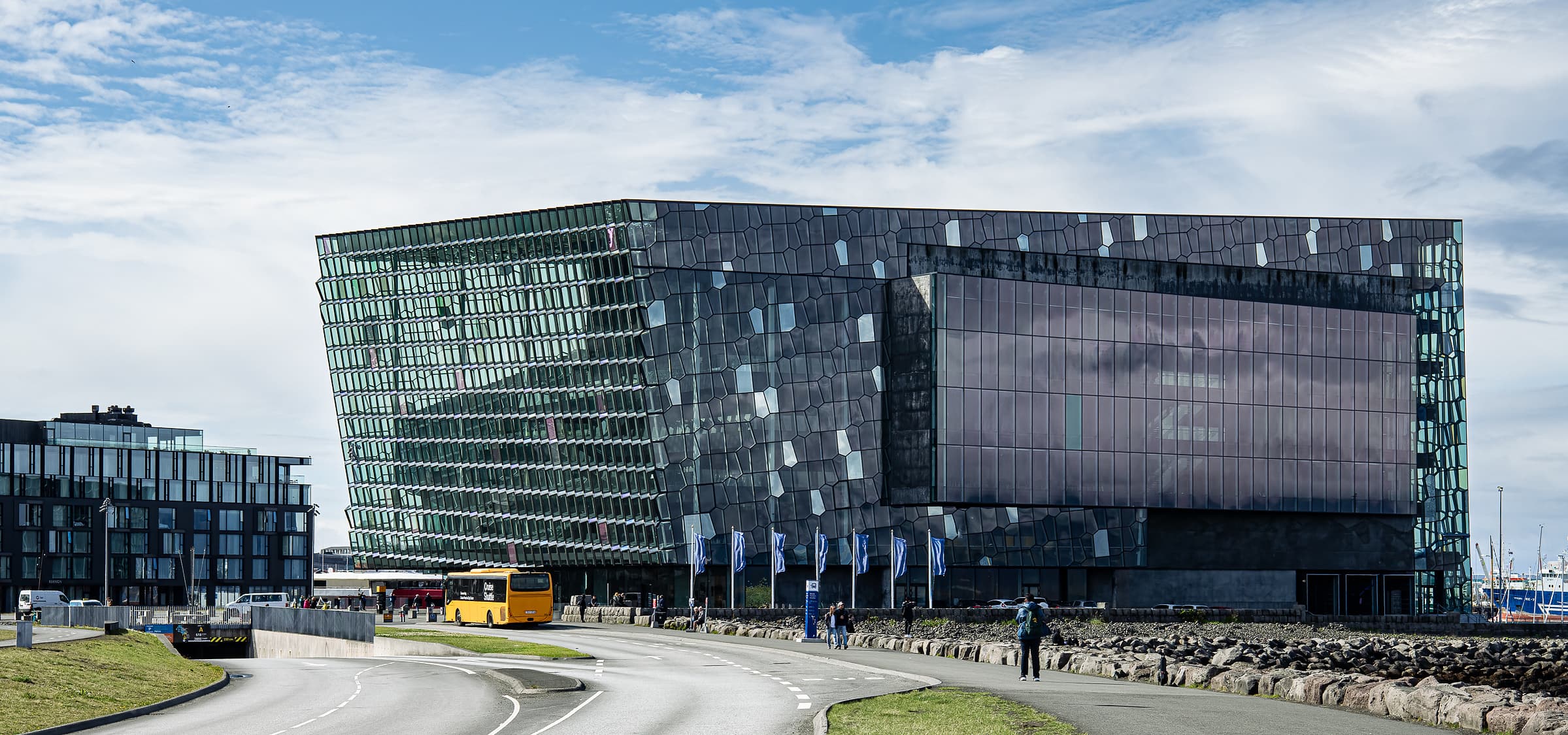 Exterior view of the Harpa - Reykjavik Concert Hall and Conference Center photographed by Karen Palmer, a highly skilled architectural photographer based in St. Louis, Missouri