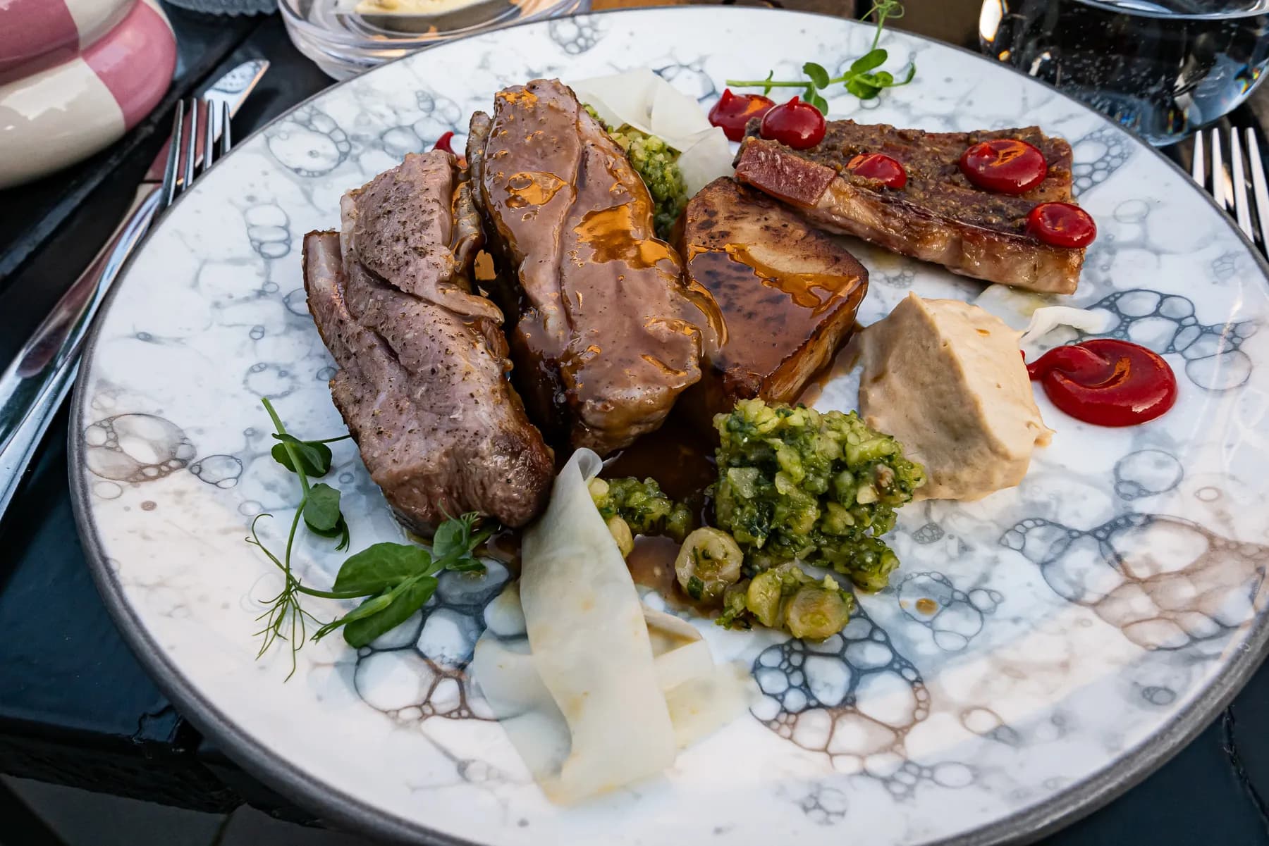 Icelandic food on a ceramic plate