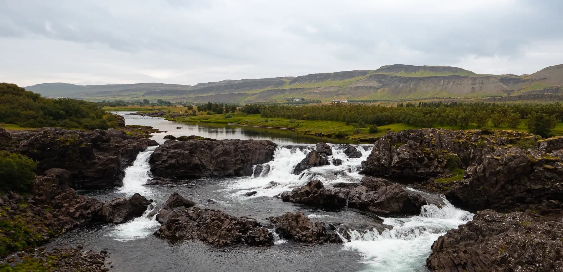 Iceland waterfall named Glanni